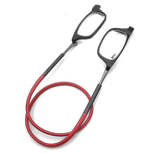 Adjustable Reading Glasses with Magnetic Neck Strap