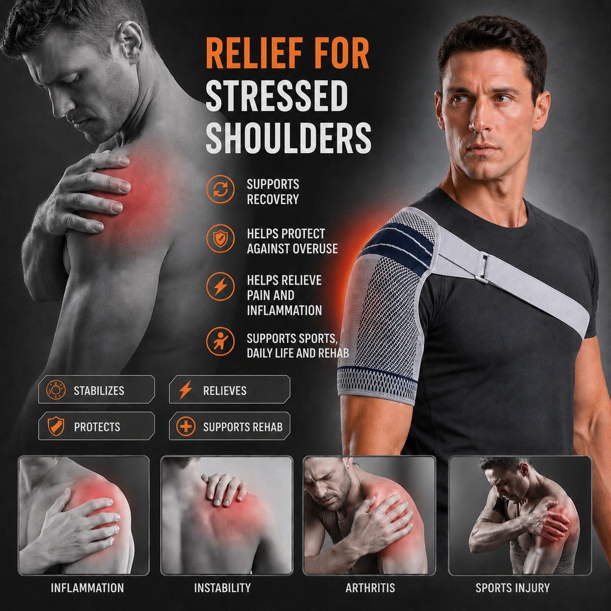 Adjustable Shoulder Compression Brace