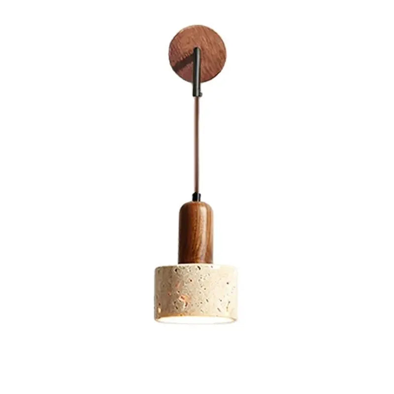 Adjustable Travertine Marble Bedside Wall Lamp