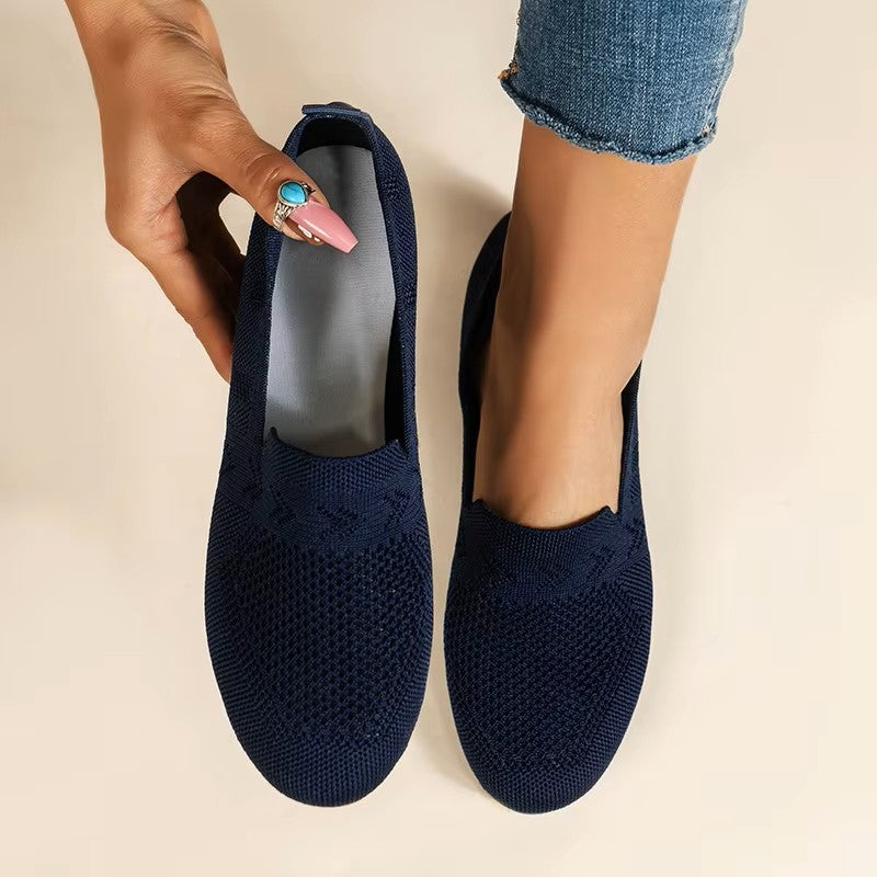 Airy Knit Slip-On Loafers