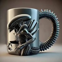 Alien Creature Collectible Mug – Sci-Fi Horror Themed Drinkware