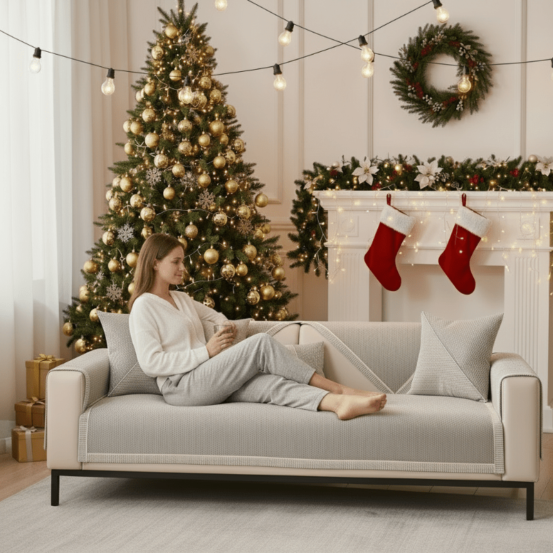 All-Season Anti-Slip Cotton Linen Sofa Cover