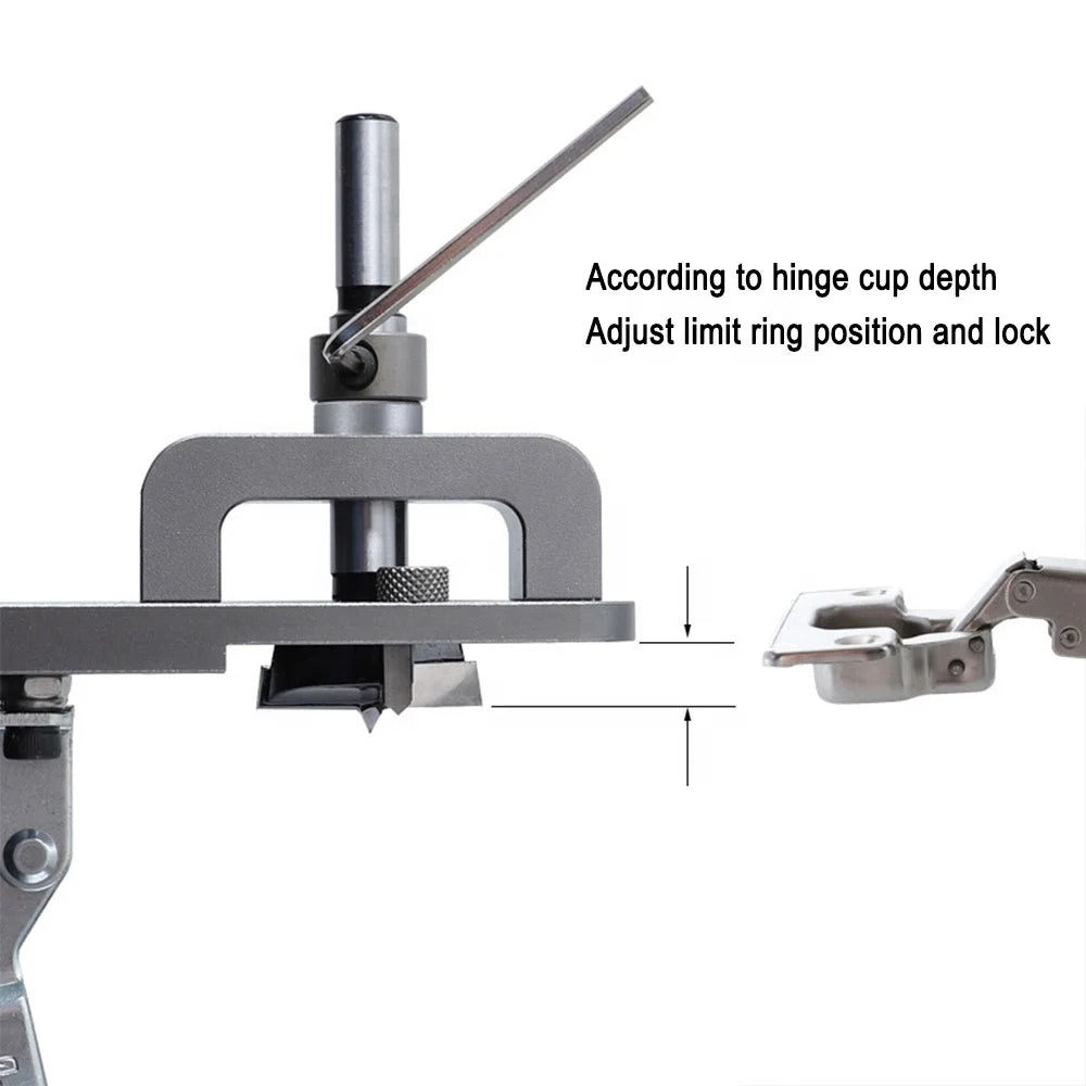 Aluminum Concealed Hinge Drilling Jig for Accurate Installation