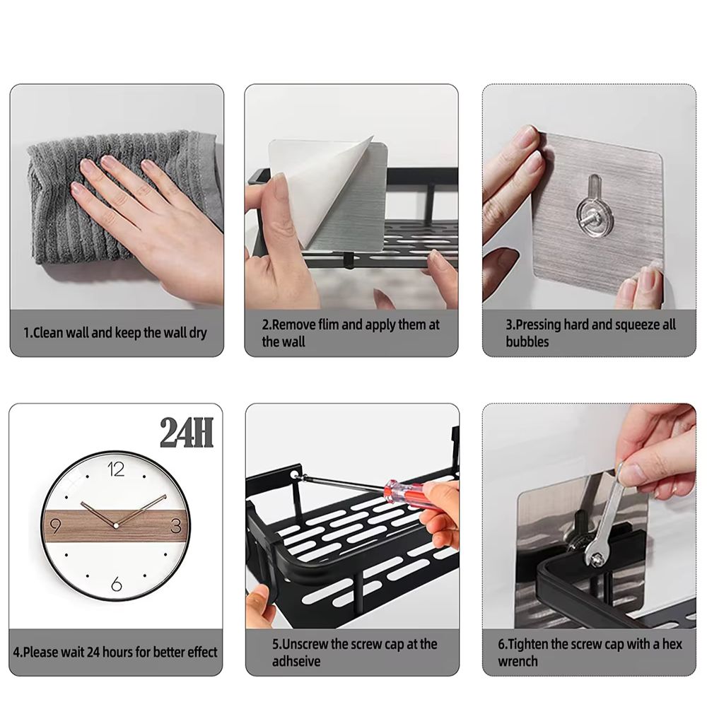 Aluminum Shower Corner Storage Shelf