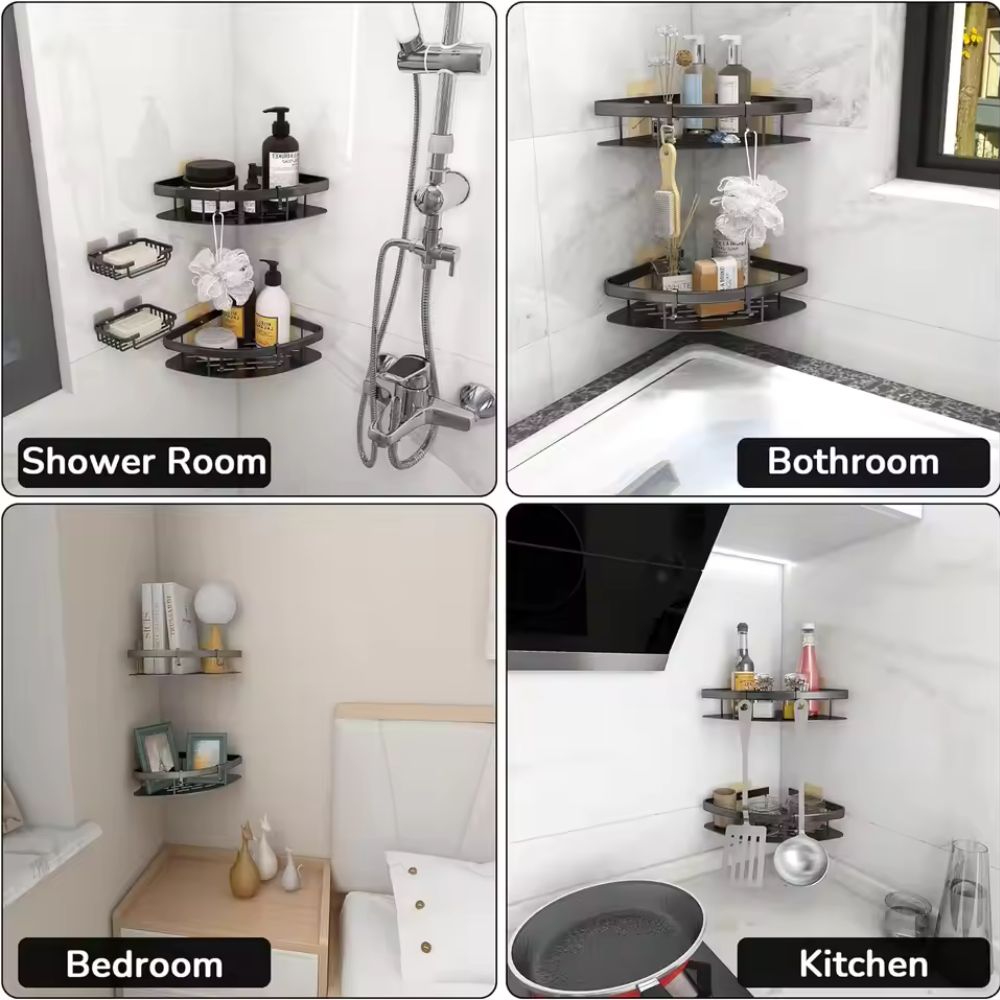 Aluminum Shower Corner Storage Shelf