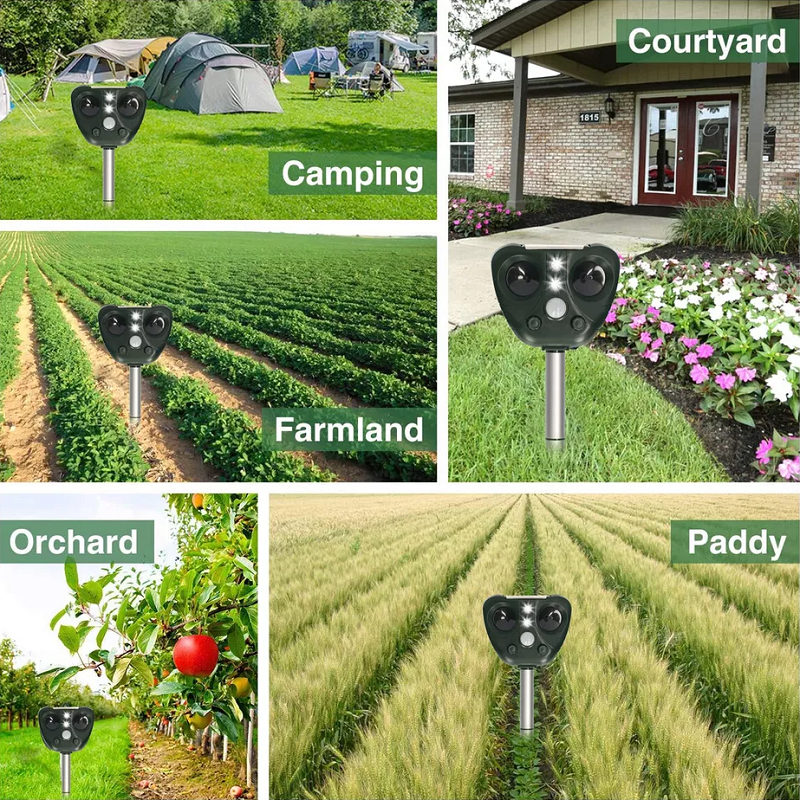 Animal-Friendly Bird Repeller with 5 Modes and Long Range