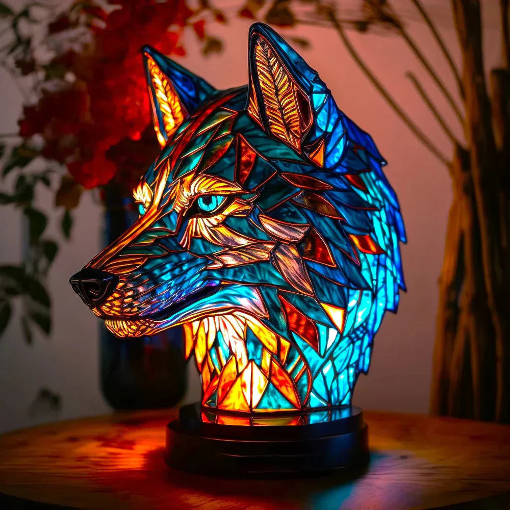 Animal-Shaped Glass Table Lamp with Soft Lighting