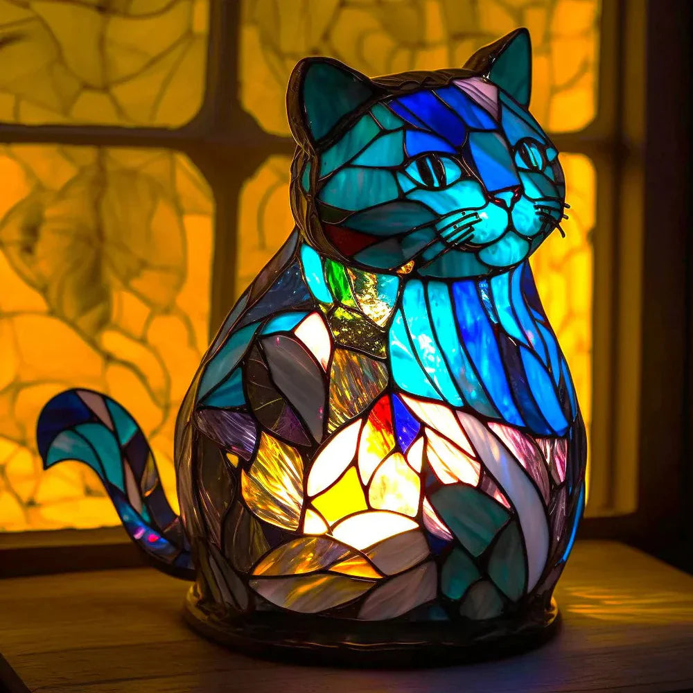 Animal-Shaped Glass Table Lamp with Soft Lighting