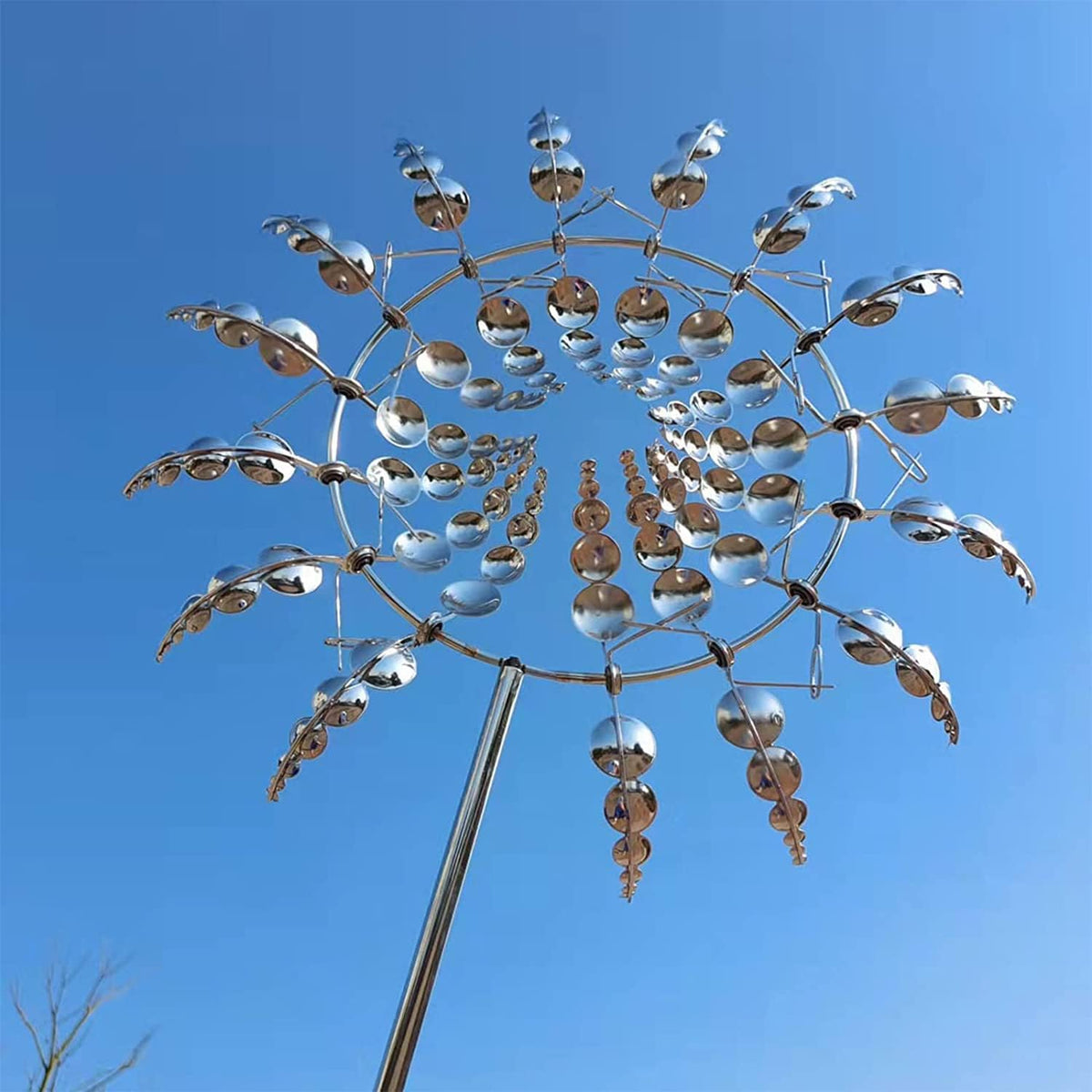 Anti-Rust Kinetic Metal Wind Spinner Windmill for Outdoor Garden Decor & Landscaping