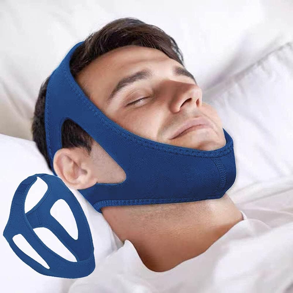 Anti-Snoring Chin Strap in Breathable Neoprene – Reduces Snoring and Ensures a Comfortable Night's Sleep