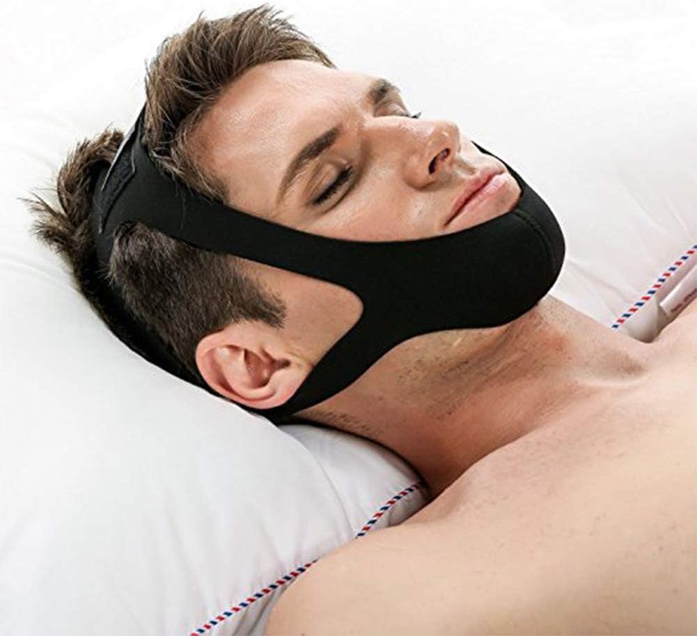 Anti-Snoring Chin Strap in Breathable Neoprene – Reduces Snoring and Ensures a Comfortable Night's Sleep
