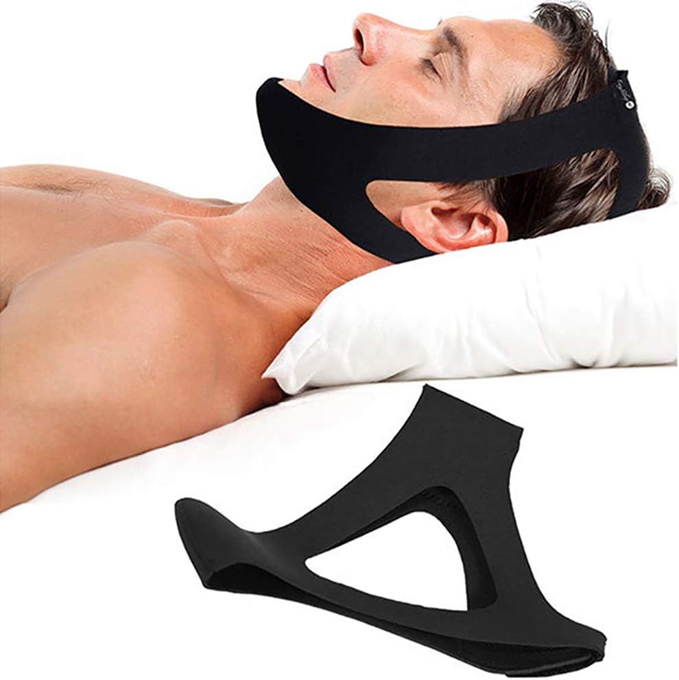Anti-Snoring Chin Strap in Breathable Neoprene – Reduces Snoring and Ensures a Comfortable Night's Sleep