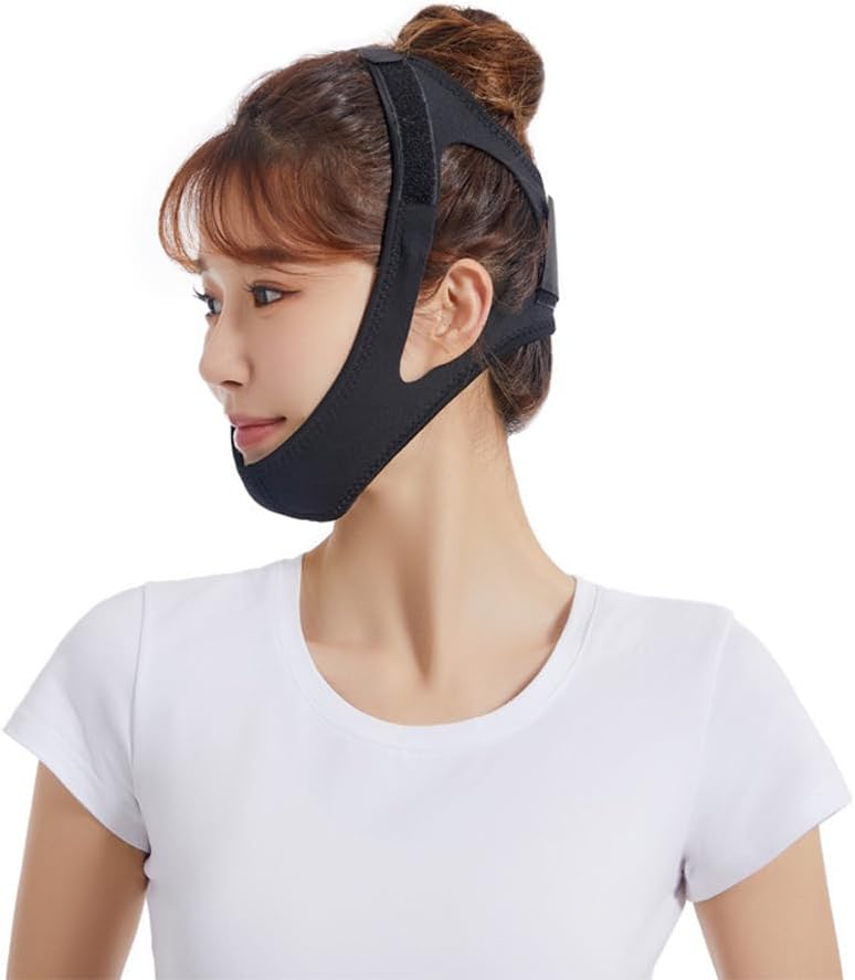 Anti-Snoring Chin Strap in Breathable Neoprene – Reduces Snoring and Ensures a Comfortable Night's Sleep