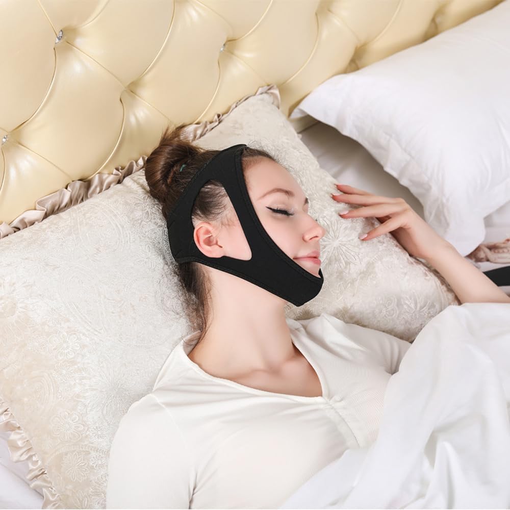 Anti-Snoring Chin Strap in Breathable Neoprene – Reduces Snoring and Ensures a Comfortable Night's Sleep