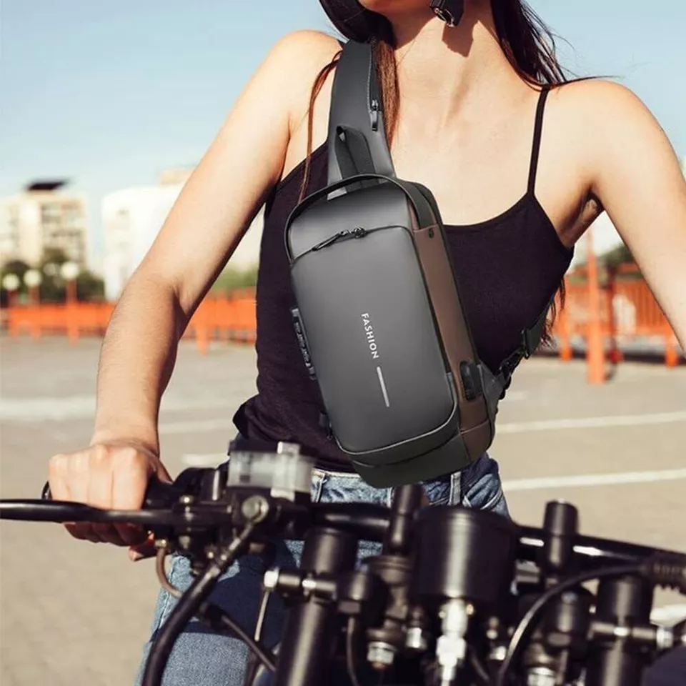 Anti-Theft Sling Bag with Data Theft and Pickpocket Protection