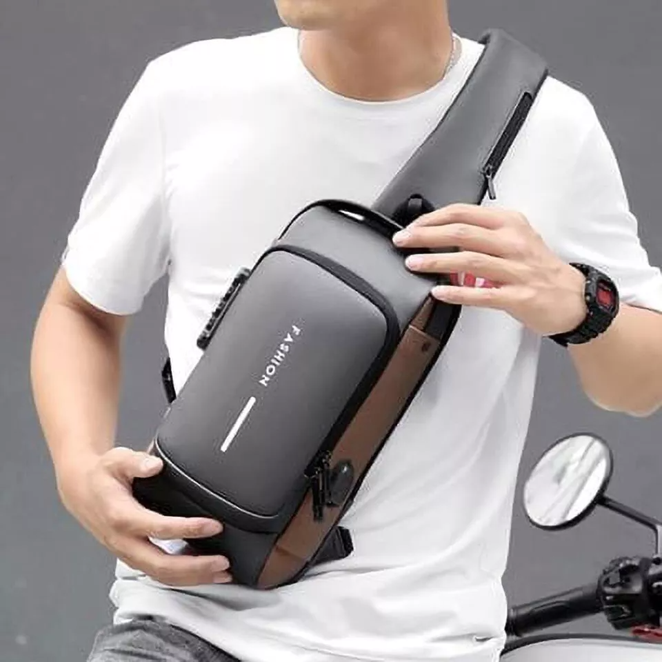 Anti-Theft Sling Bag with Data Theft and Pickpocket Protection