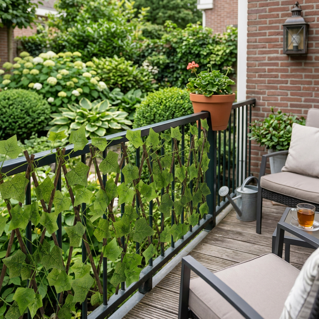 Artificial Ivy Privacy Hedge in Green for Immediate Privacy