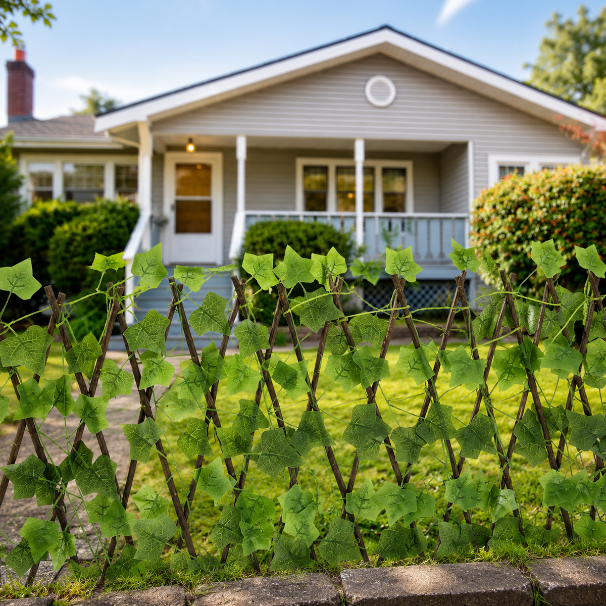 Artificial Ivy Privacy Hedge in Green for Immediate Privacy
