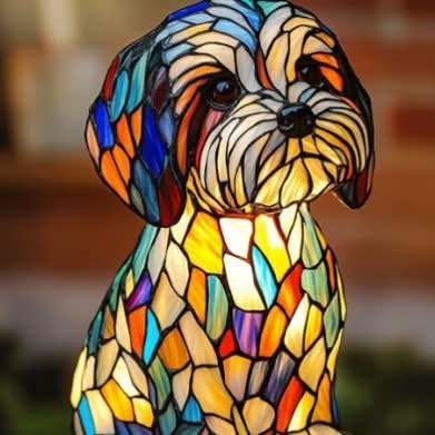 Artistic Dog Breed LED Night Light for Home Decor