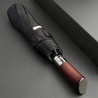 Auto-Open Umbrella with Wooden Handle