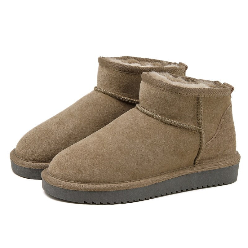 Autumn Fur-Lined Suede Winter Ankle Boots