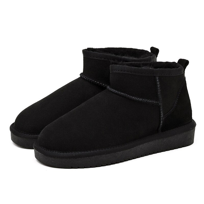 Autumn Fur-Lined Suede Winter Ankle Boots