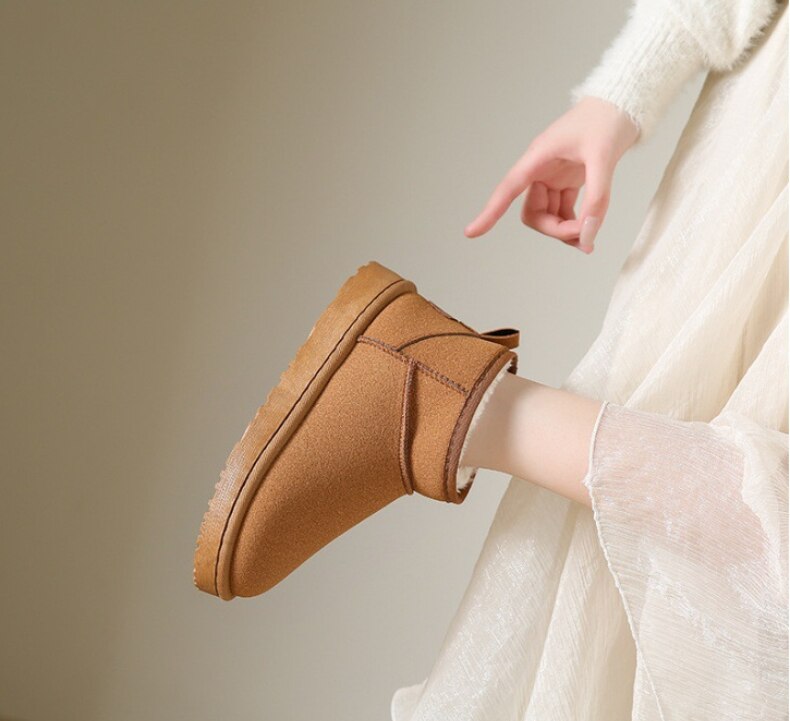 Autumn Fur-Lined Suede Winter Ankle Boots