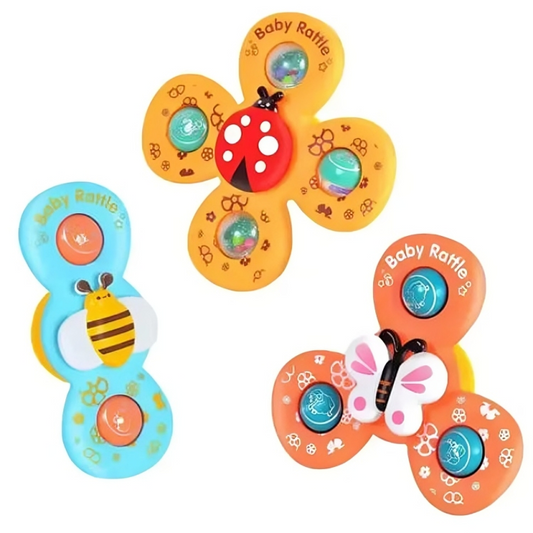 Baby Sensory Suction Cup Spinner Toys (3-Piece Set)