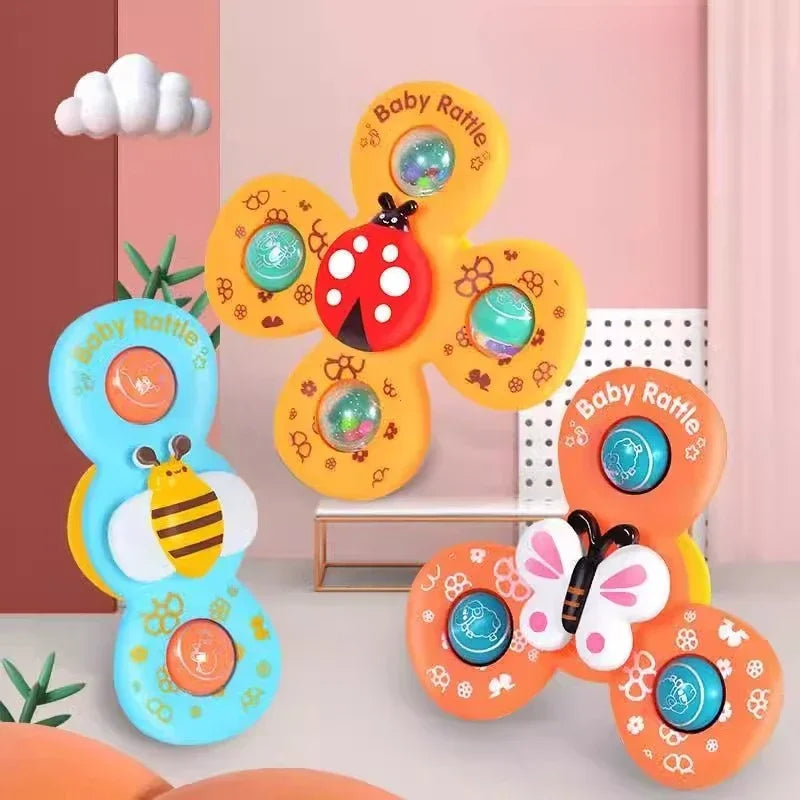 Baby Sensory Suction Cup Spinner Toys (3-Piece Set)
