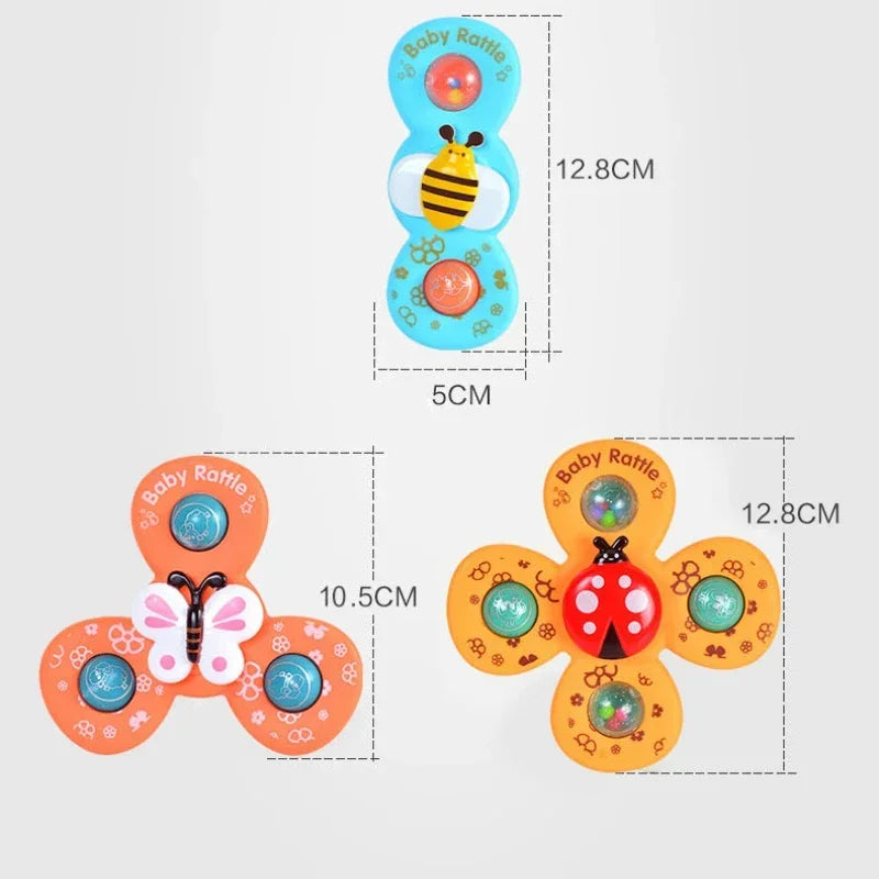 Baby Sensory Suction Cup Spinner Toys (3-Piece Set)