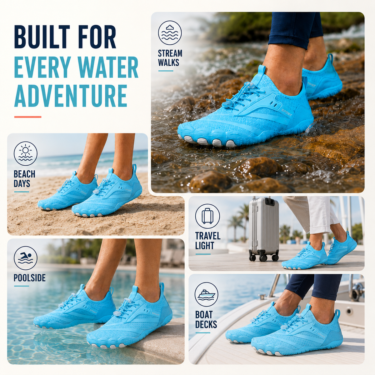 Barefoot Water Shoes - Quick-Dry Non-Slip Beach Shoes