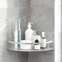 Bathroom Organizer - Stainless Steel Wall Organizer with 1 or 2 Tiers
