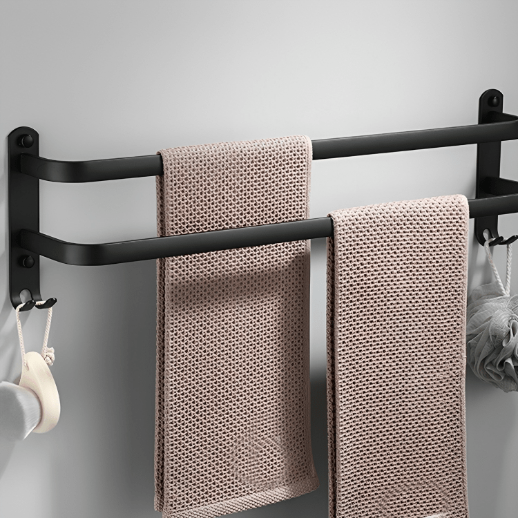 Bathroom Storage Shelf - Wall-Mounted Towel Holder