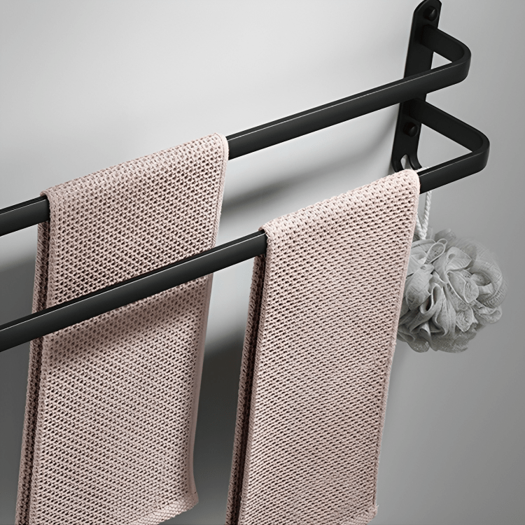Bathroom Storage Shelf - Wall-Mounted Towel Holder