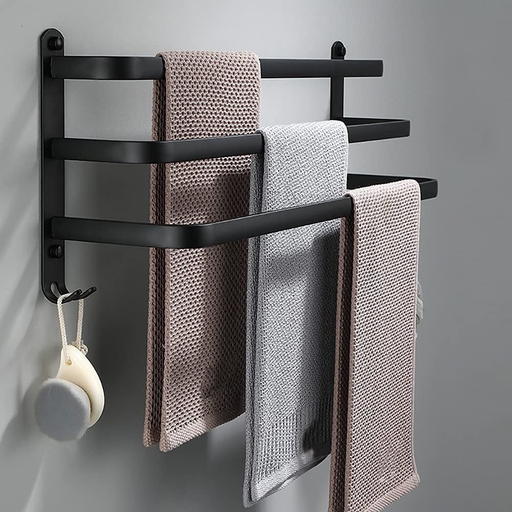 Bathroom Storage Shelf - Wall-Mounted Towel Holder