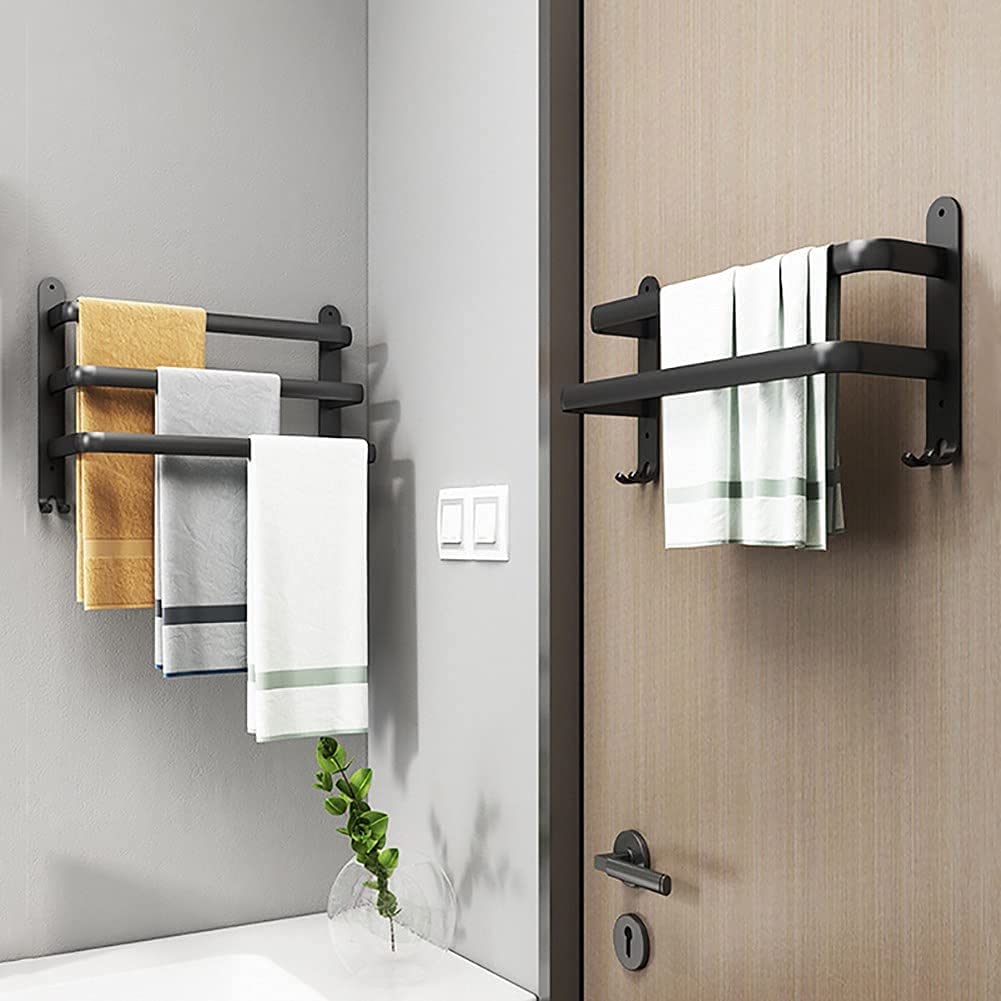 Bathroom Storage Shelf - Wall-Mounted Towel Holder