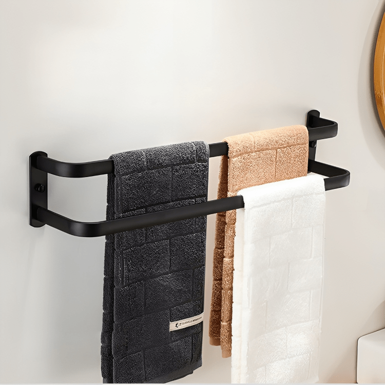 Bathroom Storage Shelf - Wall-Mounted Towel Holder