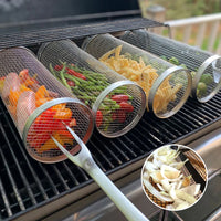 BBQ Grill Basket | 360° Rotating | Even Heat | Stainless Steel Design