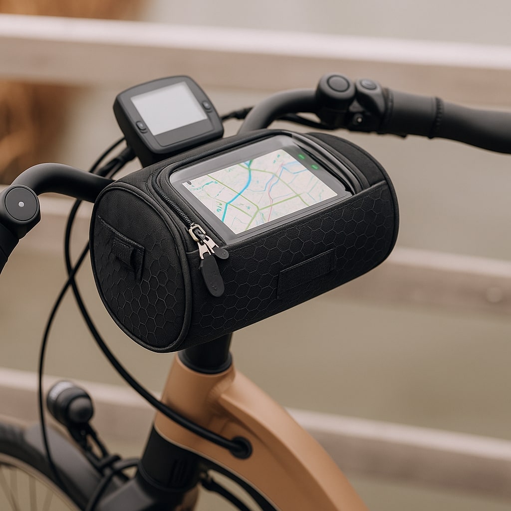 Bike Bag with Touchscreen Compatibility and Universal Hook-and-Loop System