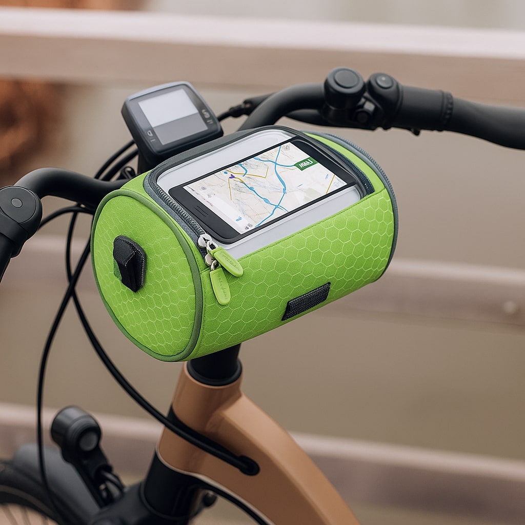Bike Bag with Touchscreen Compatibility and Universal Hook-and-Loop System