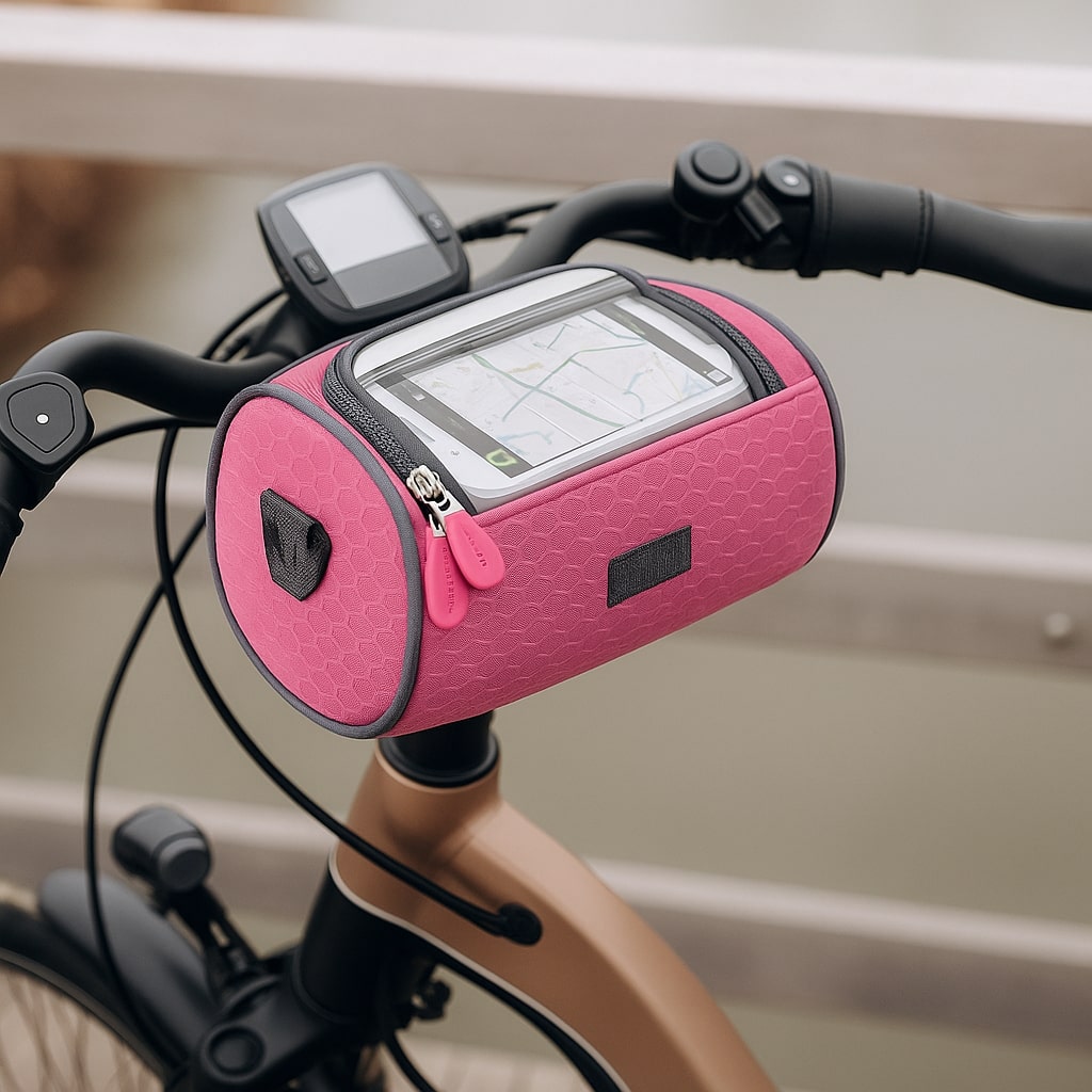 Bike Bag with Touchscreen Compatibility and Universal Hook-and-Loop System