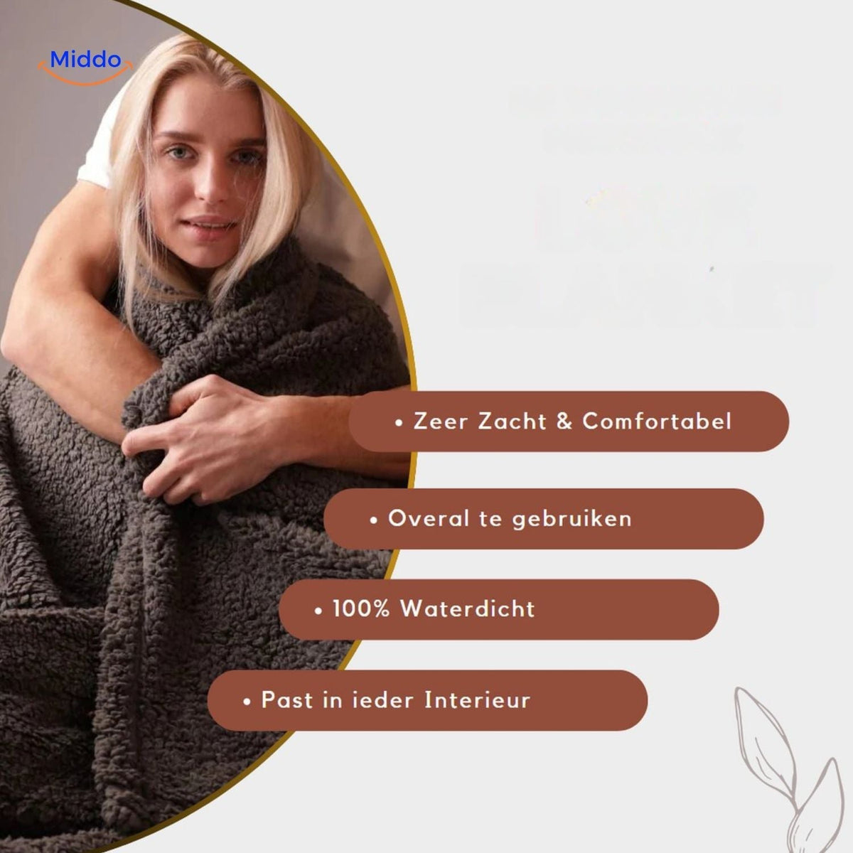 Blanket | Waterproof, Soft Cotton Corduroy, Discreet Protection