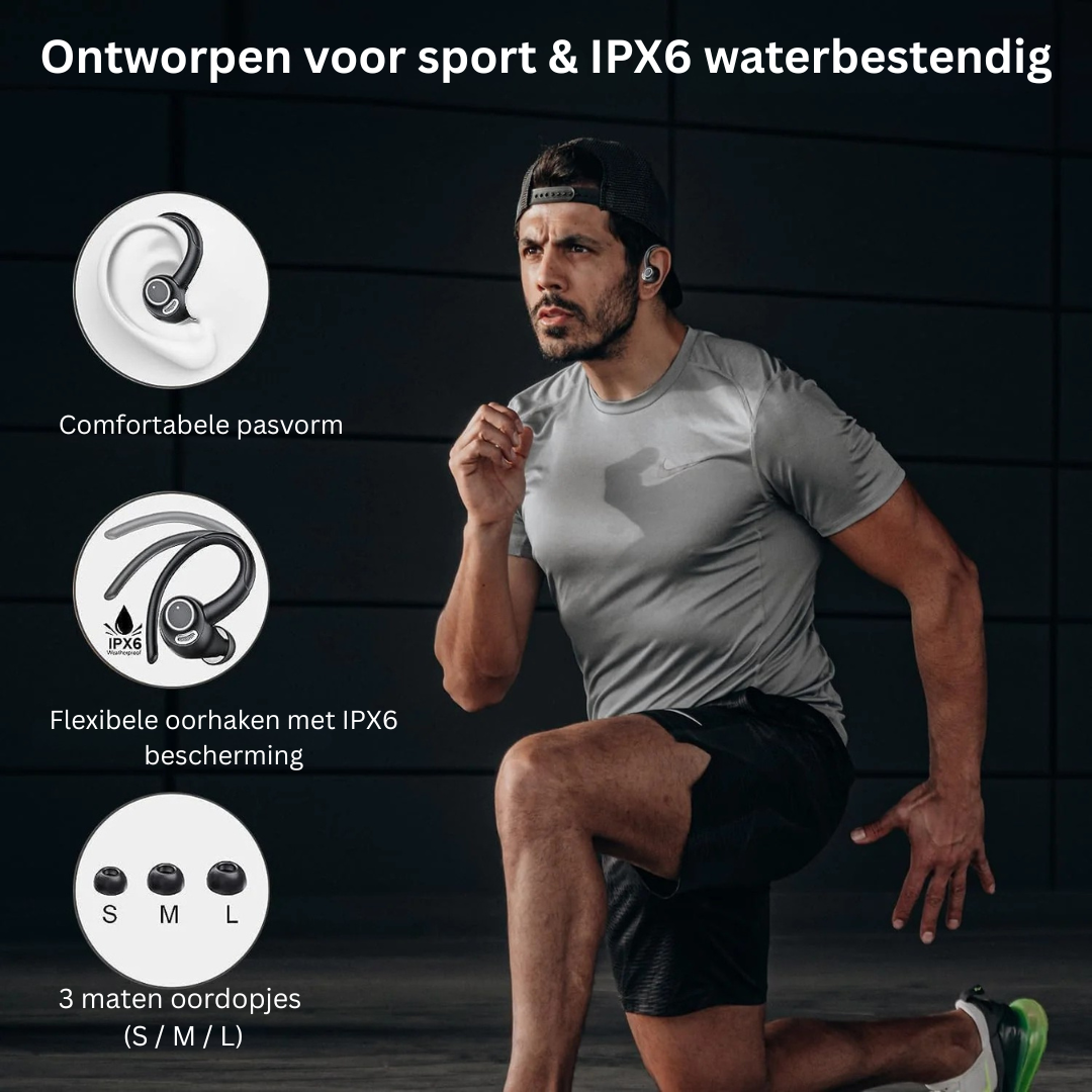 Bluetooth Earbuds - Wireless Sports Earphones with Noise Cancelling