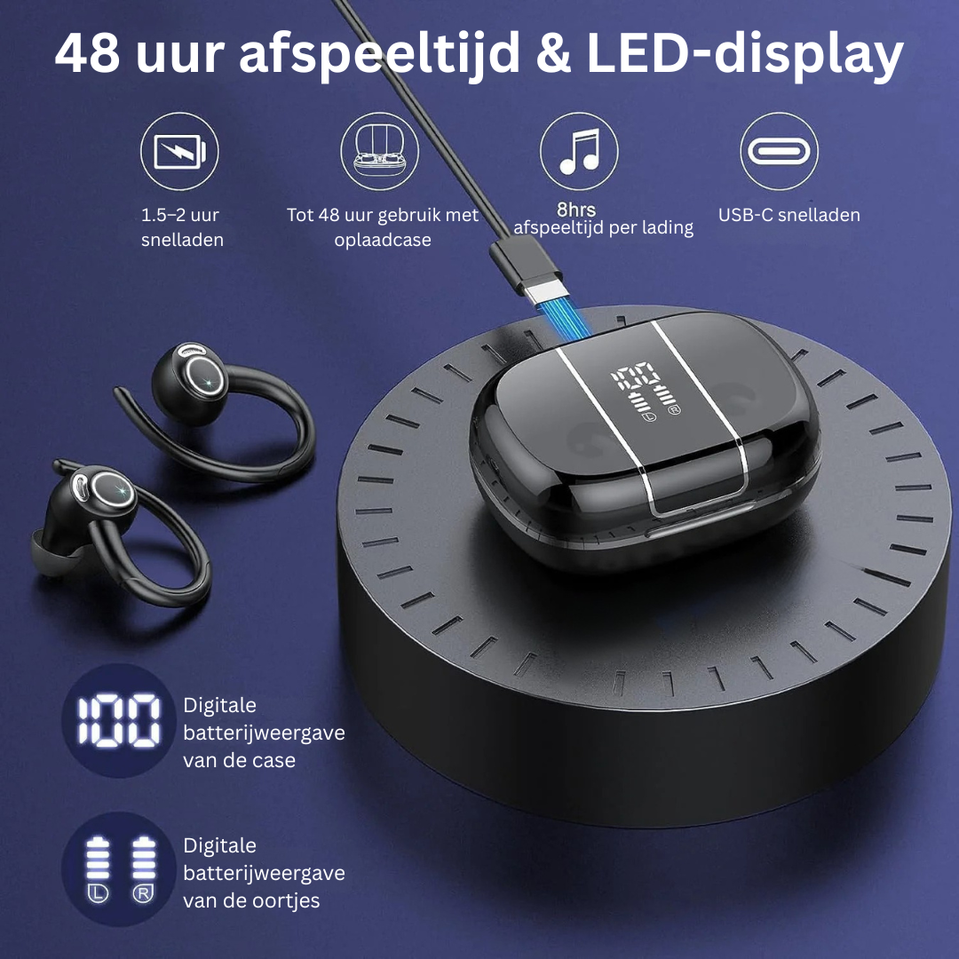 Bluetooth Earbuds - Wireless Sports Earphones with Noise Cancelling