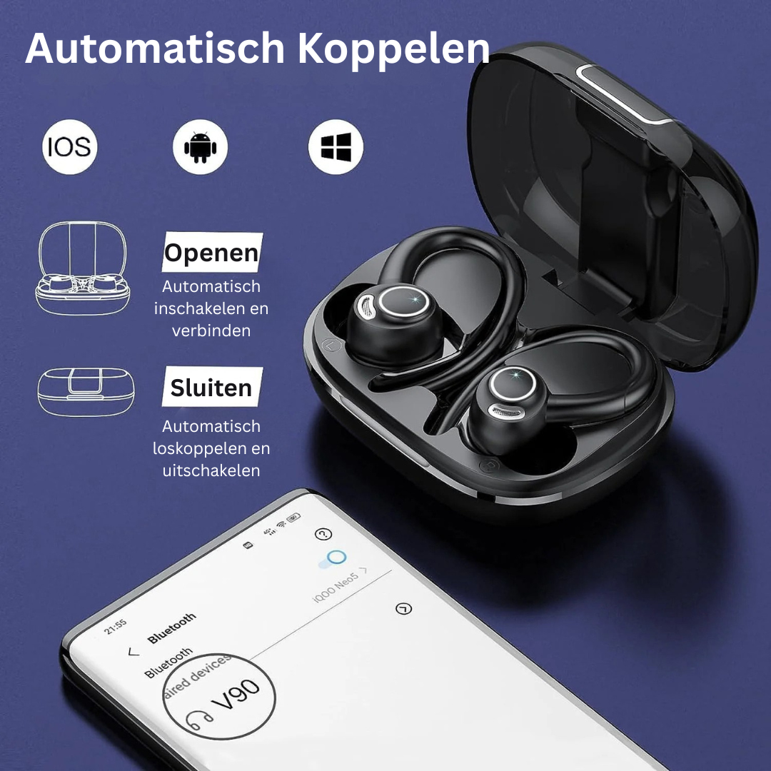 Bluetooth Earbuds - Wireless Sports Earphones with Noise Cancelling