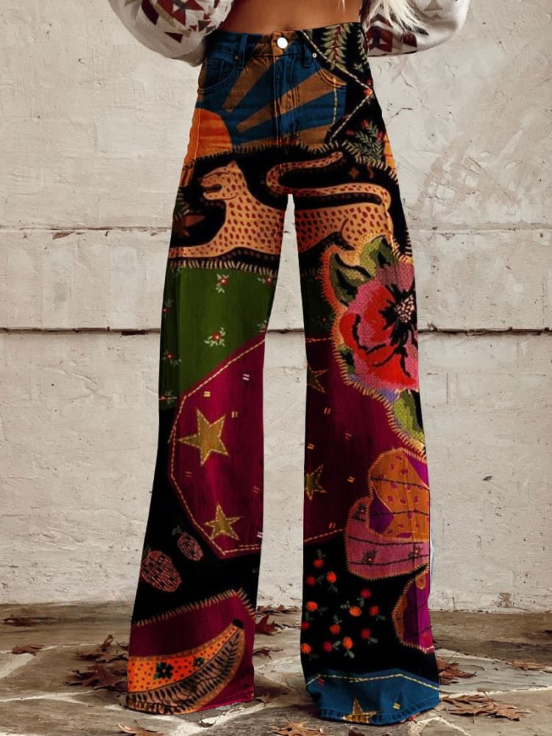 Bohemian Denim Trousers for a Colorful and Creative Flair