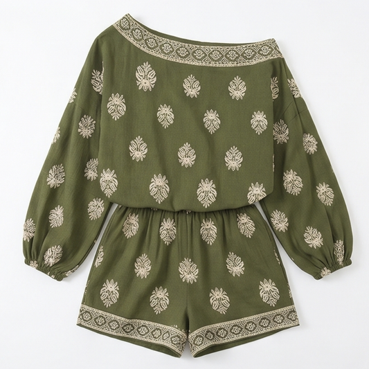 Bohemian Off-Shoulder Matching Set