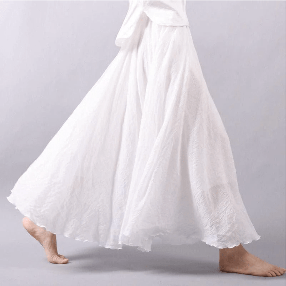 Boho Linen Maxi Skirt