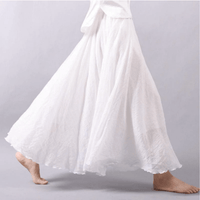 Boho Linen Maxi Skirt