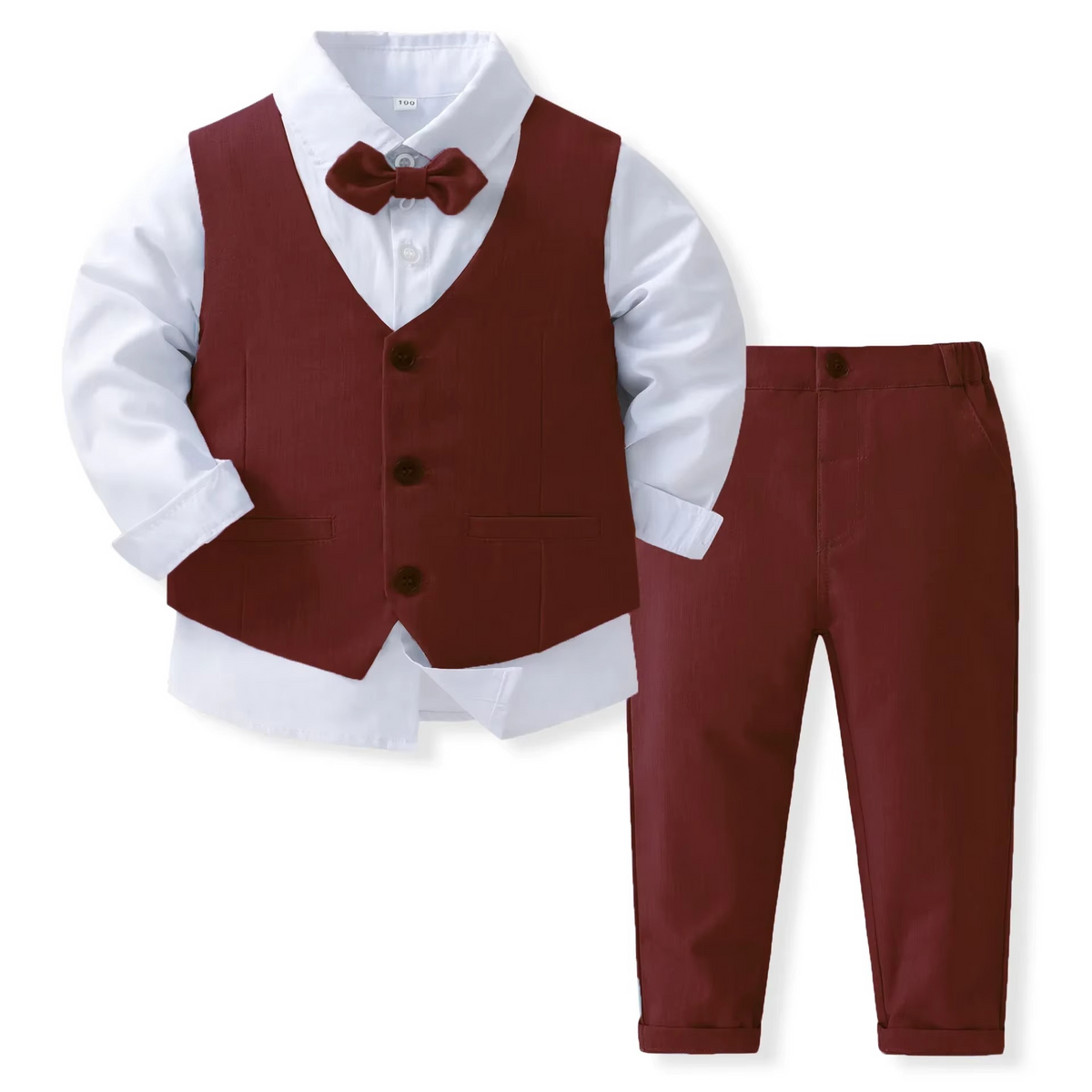 Boys' Formal Cotton Suit Set for Toddlers and Kids
